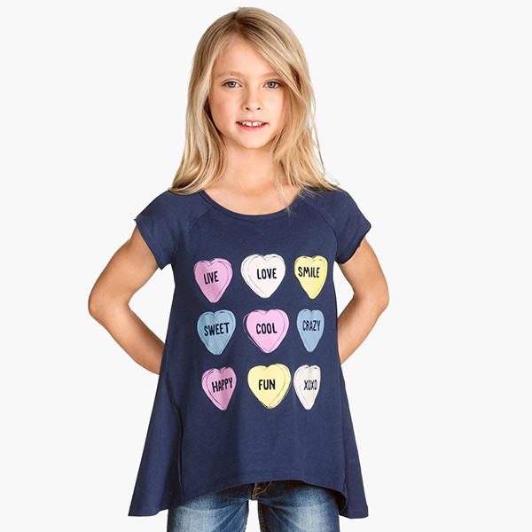 Kids tops princess hearts