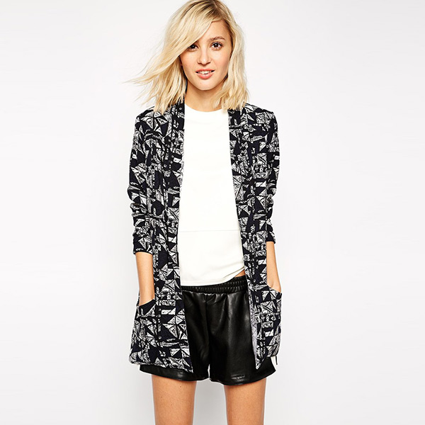 Women jacket slim triangles