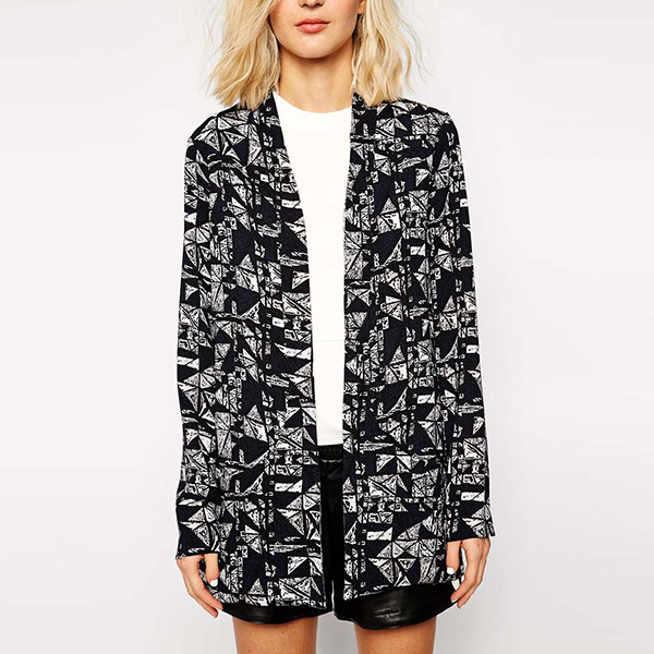 Women jacket slim triangles