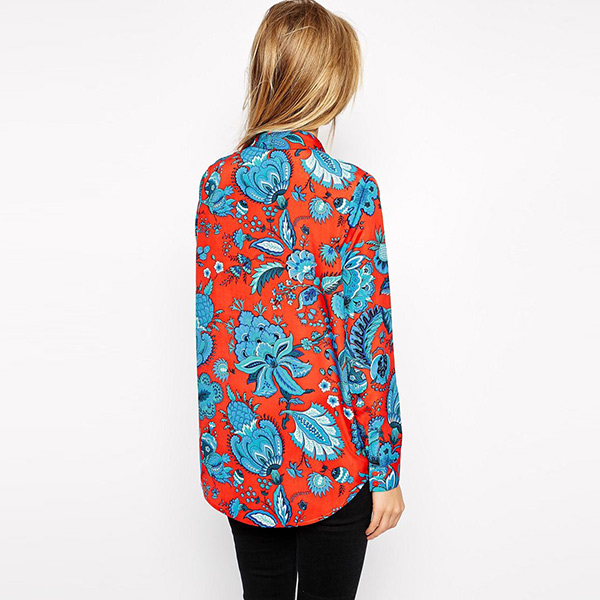 Women tops blue flowers