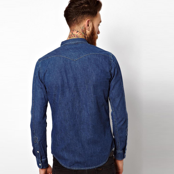 Men casual shirt denim